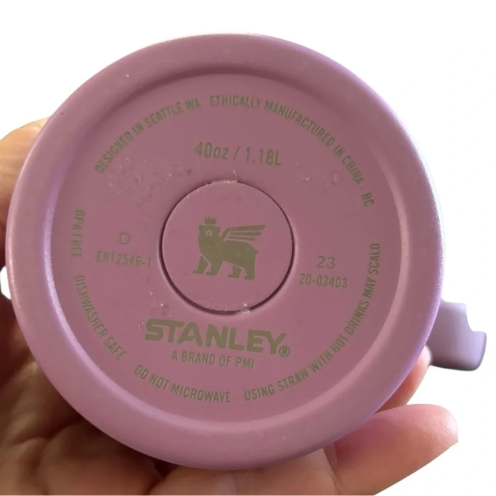 Stanley 40 oz Stainless Quencher Tumbler W/Lid Purple Large Handle No Straw Logo - Picture 5 of 7